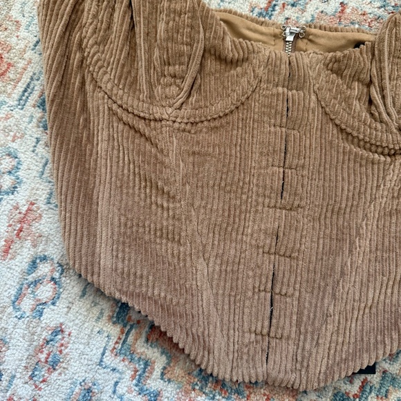 White Fox No Shade Corduroy Bustier Tank NWT — Size Medium - Picture 4 of 7